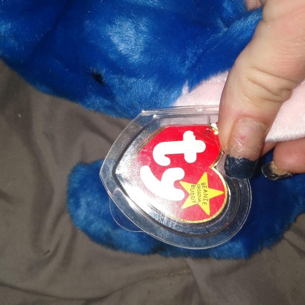 Peanut royal blue elephant ty Extremely Rare only 2000 made